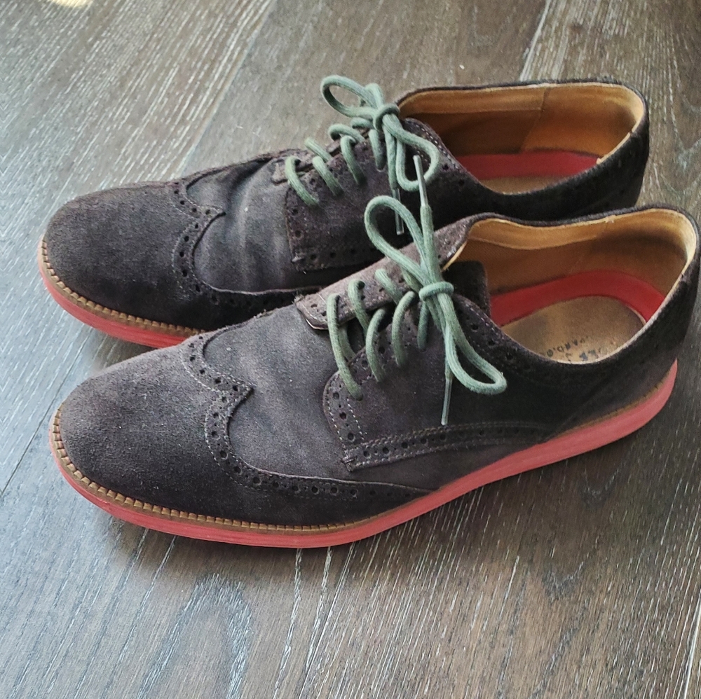 Cole Haan Grand OS Suede Wingtip Shoes 10.5 - Picture 2 of 6